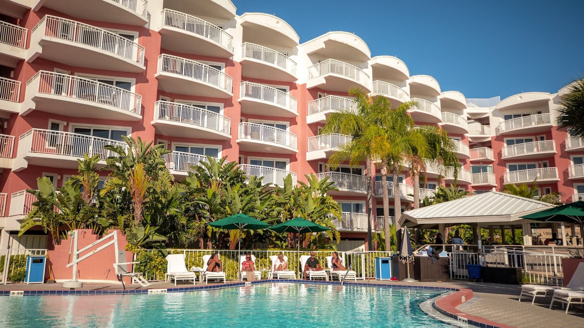 The Beach House Suites pool and balconies